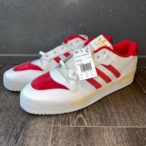 adidas Other - Adidas Rivalry Low Premium GY5867 Mens White Lifestyle Sneakers Shoes Sz 14 NEW